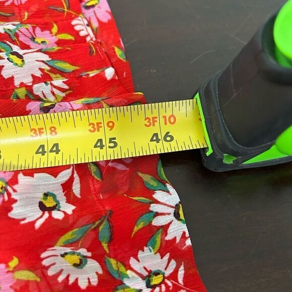 Draper James RSVP Women’s Red Floral Long Sleeve V Neck Midi Dress Size L - Picture 14 of 15